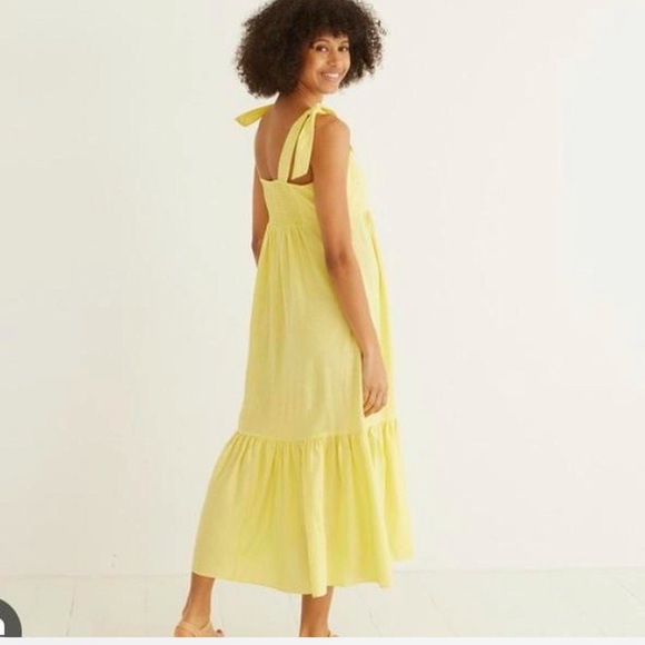 Oliver bonas yellow tiered dress Size 12 - Picture 2 of 8